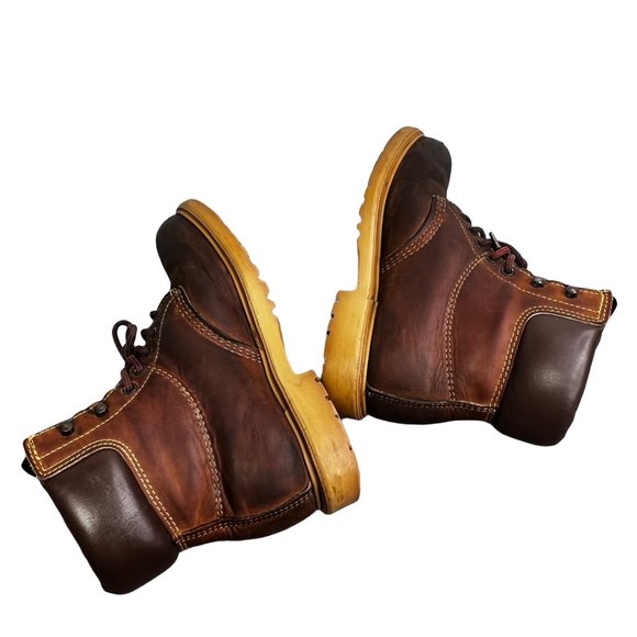 Vintage Red Wing Factors Work Boots Leather 7 Men 8.5 Women Lace Up Brown main image 7